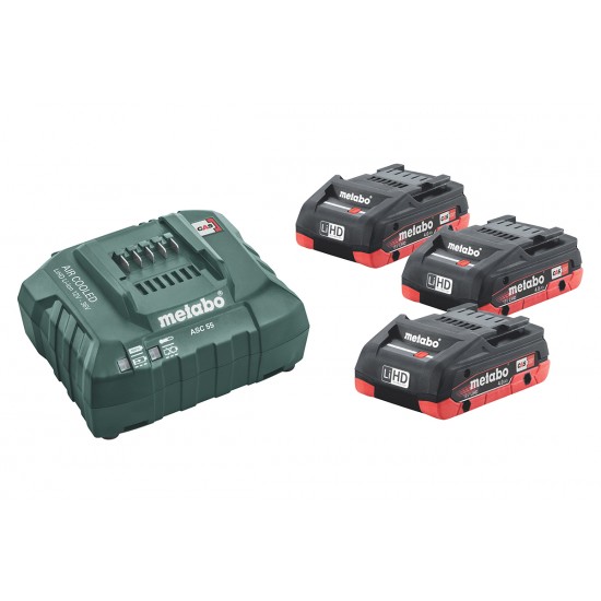 Metabo Σετ Φόρτισης 18V 2 x 4.0 Ah LIHD 