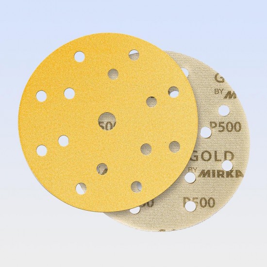 MIRKA 2371102032 GOLD SOFT, ΓΥΑΛΟΧΑΡΤΟ ΜΕ ΑΦΡΟ (PE) 15ΤΡΥΠΟ HOOKIT 150MM, P320 Φύλλα Λειάνσεως