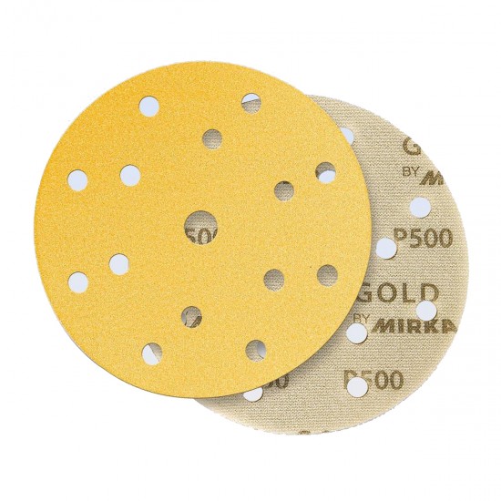 MIRKA 2371102081 GOLD SOFT, ΓΥΑΛΟΧΑΡΤΟ ΜΕ ΑΦΡΟ (PE) 15ΤΡΥΠΟ HOOKIT 150MM, P800 Φύλλα Λειάνσεως