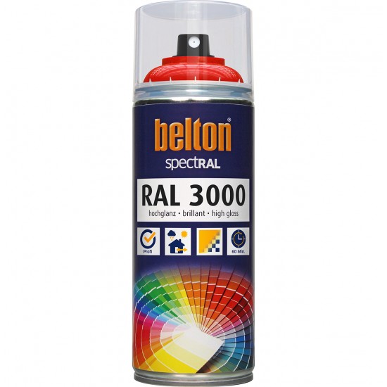 Kwasny Group Belton 324040 SPRAY RAL 3000 , KΟΚΚΙΝΟ - 400ML  Σπρέι Βαφές