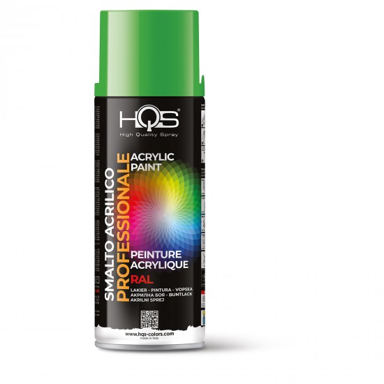 HQS 400HQS6018 SPRAY RAL 6018 , ΚΙΤΡΙΝΟ-ΠΡΑΣΙΝΟ - 400 ML Σπρέι Βαφές