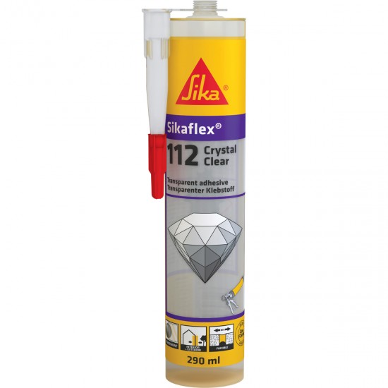 SIKA 580965 SIKAFLEX 112 CRYSTAL CLEAR , ΣΥΓΚΟΛΛΗΤΙΚΟ , 290 ML (ΥΠΕΡ-ΔΙΑΦΑΝΟ) 