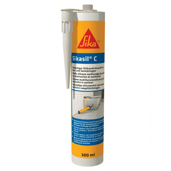 SIKA 73984 SIKASIL®-C , ΣΦΡΑΓΙΣΤΙΚΗ ΣΙΛΙΚΟΝΗ ΟΥΔΕΤΕΡΗΣ ΩΡΙΜΑΝΣΗΣ, 300ML (ΔΙΑΦΑΝΗΣ) 