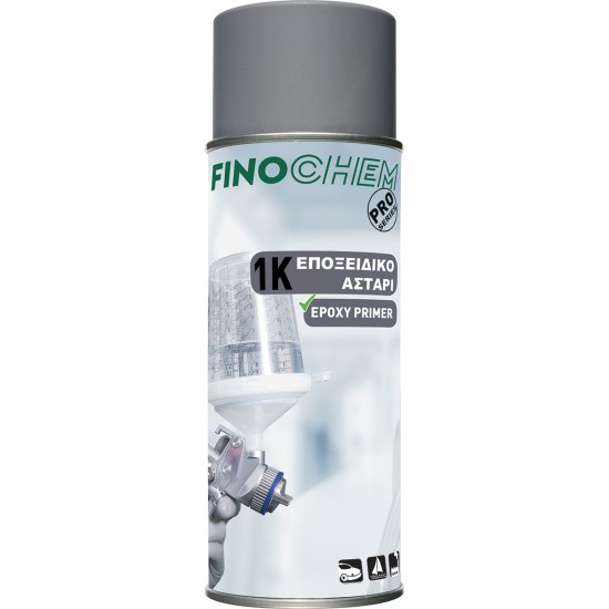 FinoChem 945494 SPRAY ΕΠΟΞΕΙΔΙΚΟ ΑΣΤΑΡΙ 1Κ, ΓΚΡΙ - 400ML Σπρέι Βαφές