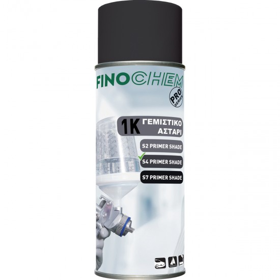 FinoChem 945495 SPRAY ΓΕΜΙΣΤΙΚΟ & ΑΣΤΑΡΙ 1Κ, S4 ΓΚΡΙ - 500ML Σπρέι Βαφές