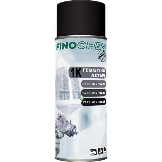 FinoChem 945497 SPRAY ΓΕΜΙΣΤΙΚΟ & ΑΣΤΑΡΙ 1Κ, S7 ΜΑΥΡΟ - 500ML Σπρέι Βαφές