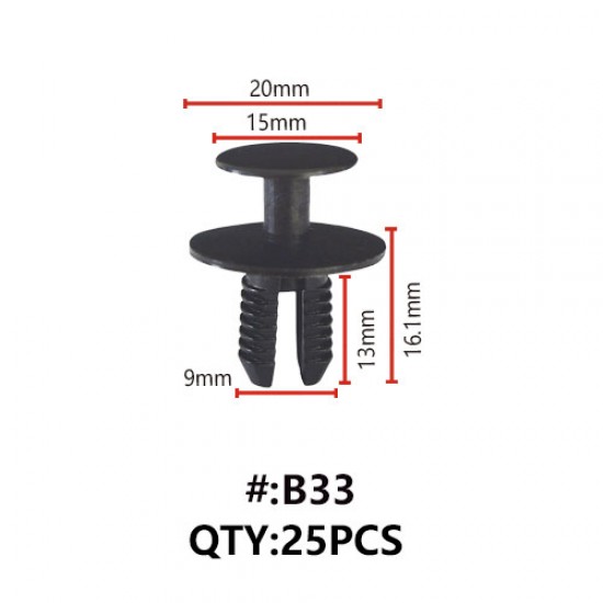 Maestro B33 ΚΛΙΠΣ ΠΛΑΣΤΙΚΑ ΚΟΥΜΠΩΜΑΤΑ ΓΙΑ ΑΜΑΞΩΜΑ (RETAINERS) 