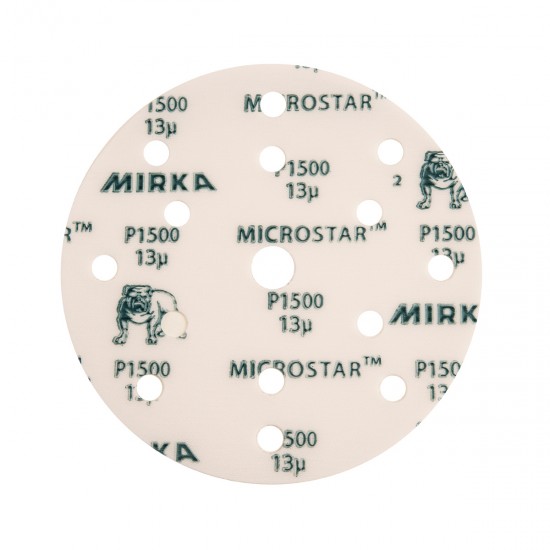 MIRKA FM61105081 MICROSTAR, ΓΥΑΛΟΧΑΡΤΟ ΦΙΛΜ -  15ΤΡΥΠΟ HOOKIT 150MM, P800 Φύλλα Λειάνσεως