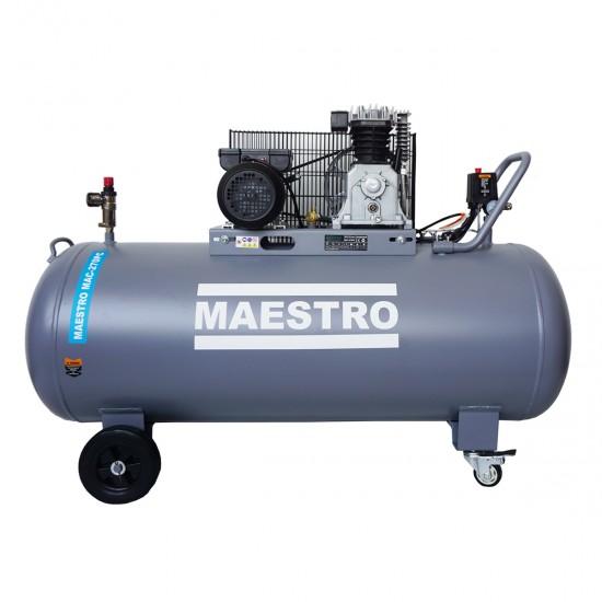 Maestro MAC-270PC/1PH AΕΡΟΣΥΜΠΙΕΣΤΗΣ ΜΕ ΙΜΑΝΤΑ 1/Φ - 270 LT - 4HP - 3.0KW - 10BAR