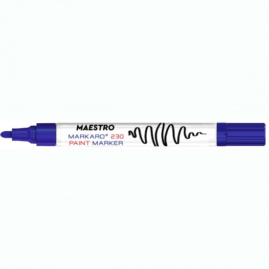 Maestro MARKARO230/BL PAINT MARKER ΜΑΡΚΑΔΟΡΟΣ ΑΝΕΞΙΤΗΛΟΣ ΜΕ ΜΠΙΛΙΑ, 2.3MM-3.0MM, ΜΠΛΕ 