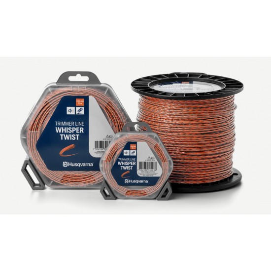 Μεσινέζα Husqvarna Whisper Twist 2 mm / 112 m Πορτοκαλί / Μαύρη Μεσινέζες 