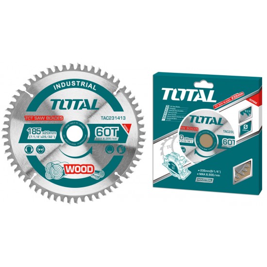 TOTAL TCT ΔΙΣΚΟΣ ΞΥΛΟΥ Φ-185mm (TAC231413) Δίσκοι Κοπής - Λειάνσεως