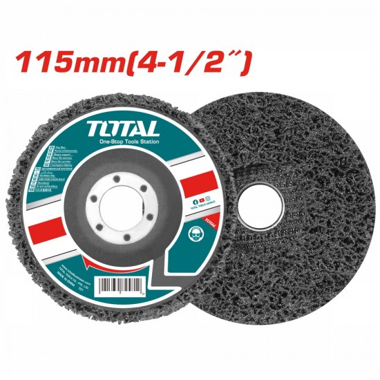 TOTAL ΣΠΟΓΓΩΔΗΣ ΔΙΣΚΟΣ ΚΑΘΑΡΙΣΜΟΥ & ΛΕΙΑΝΣΗΣ 115mm (TAC651151) Δίσκοι Κοπής - Λειάνσεως