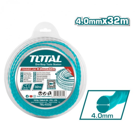 TOTAL ΜΕΣΙΝΕΖΑ ΕΛΙΚΟΕΙΔΗΣ 4mm - 32m (TEL4032) 