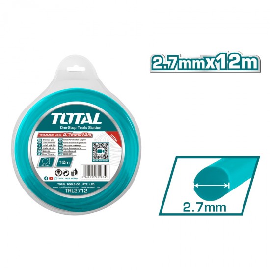 TOTAL ΜΕΣΙΝΕΖΑ ΣΤΡΟΓΓΥΛΗ 2.7mm - 12m (TRL2712) 