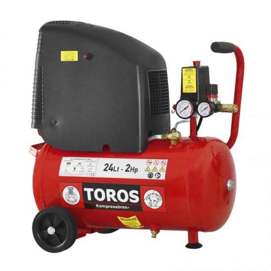 TOROS: ΑΕΡΟΣΥΜΠΙΕΣΤΗΣ OIL-FREE  24LT, 2HP Αεροσυμπιεστές