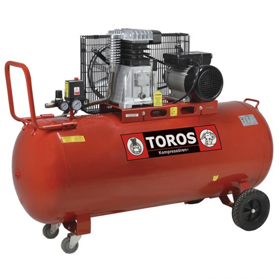 TOROS: ΑΕΡΟΣΥΜΠΙΕΣΤΗΣ ΜΕ ΙΜΑΝΤΑ 200LIT /3HP 230V Αεροσυμπιεστές