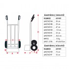 EXPRESS: ΚΑΡΟΤΣΙ ΜΕΤΑΦΟΡΑΣ ΠΤΥΣΣΟΜΕΝΟ 200 KG - ΤΡΟΧΟΙ ΑΕΡΟΣ Φ 250 mm Ανύψωση - Μεταφορά