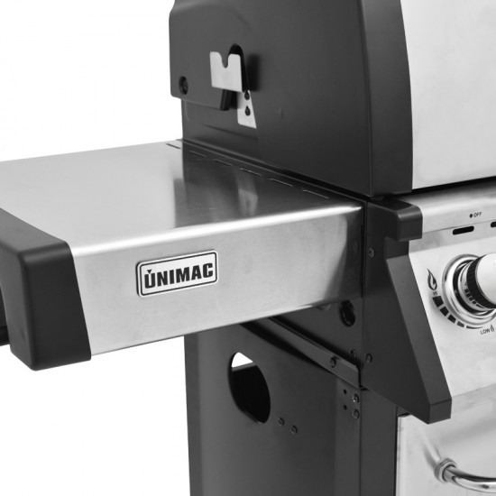 UNIMAC: ΨΗΣΤΑΡΙΑ ΥΓΡΑΕΡΙΟΥ INOX BBQ PREMIUM LINE - 5 ΕΣΤΙΕΣ , 1 ΠΛΑΙΝΟ ΜΑΤΙ KAI 1 ΚΑΥΣΤΗΡΑ INFRARED ΨΗΣΤΑΡΙΕΣ (BBQ) 