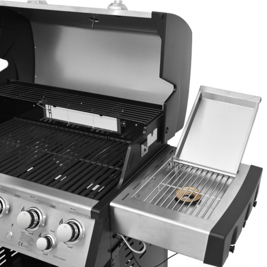 UNIMAC: ΨΗΣΤΑΡΙΑ ΥΓΡΑΕΡΙΟΥ INOX BBQ PREMIUM LINE - 5 ΕΣΤΙΕΣ , 1 ΠΛΑΙΝΟ ΜΑΤΙ KAI 1 ΚΑΥΣΤΗΡΑ INFRARED ΨΗΣΤΑΡΙΕΣ (BBQ) 