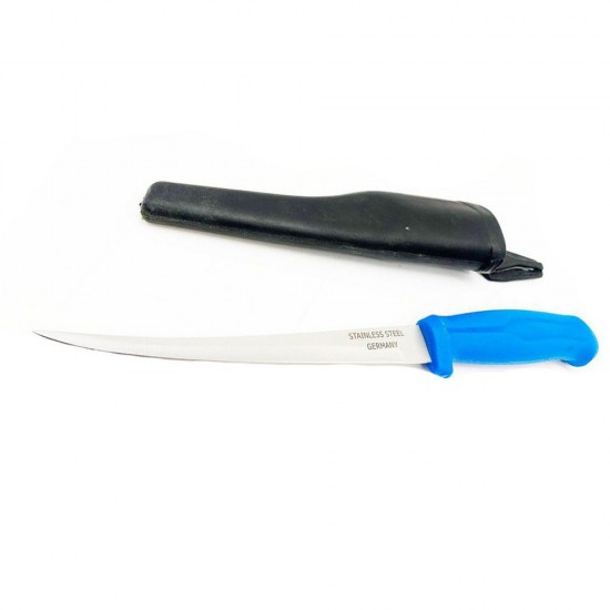  Μαχαίρι κυνηγιού μακρύ γυριστό με θήκη ΙΝΟΧ ΚΡ303 27cm (λάμα 16cm) 
