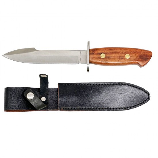  Μαχαίρι ξύλινη λαβή με θήκη 27cm (λάμα 16cm) 
