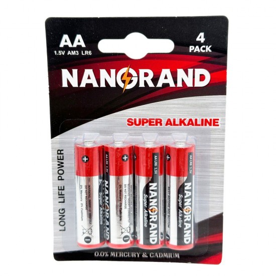  Μπαταρία NANORAND αλκαλική ΑΑ 1.5V 4 τεμάχια 