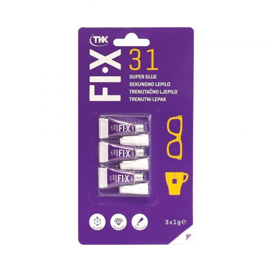  Κόλλα στιγμής TKK FIX31 SUPER GLUE 3x1g 165168 