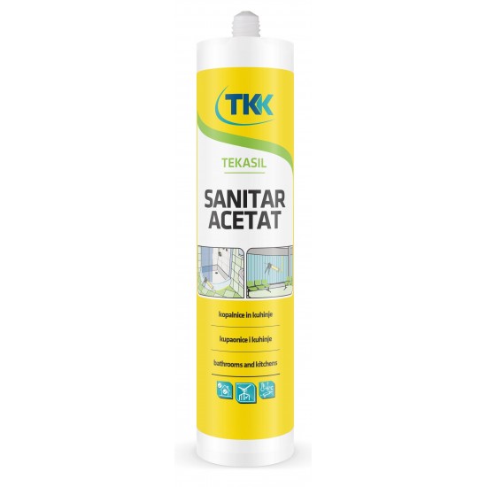 Σιλικόνη 12τεμ. SANITARY μαύρη 280ml 50410 